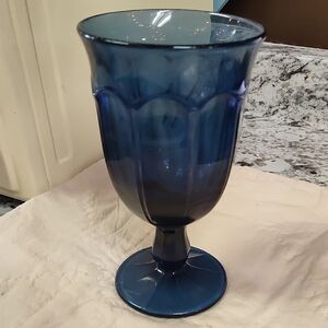 Vintage Noritake Provincial-Colonial Blue Goblet Glass